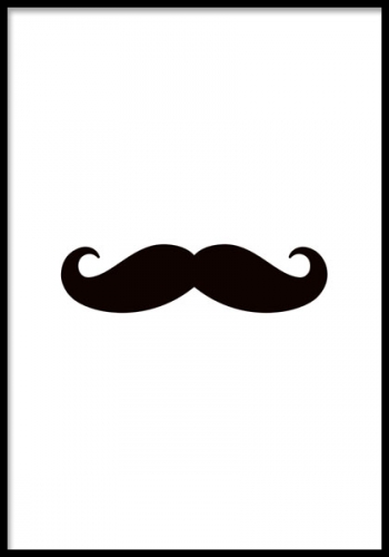 Mustache, Posters dans le groupe Affiches / Noir et blanc chez Desenio AB (7662, posters)